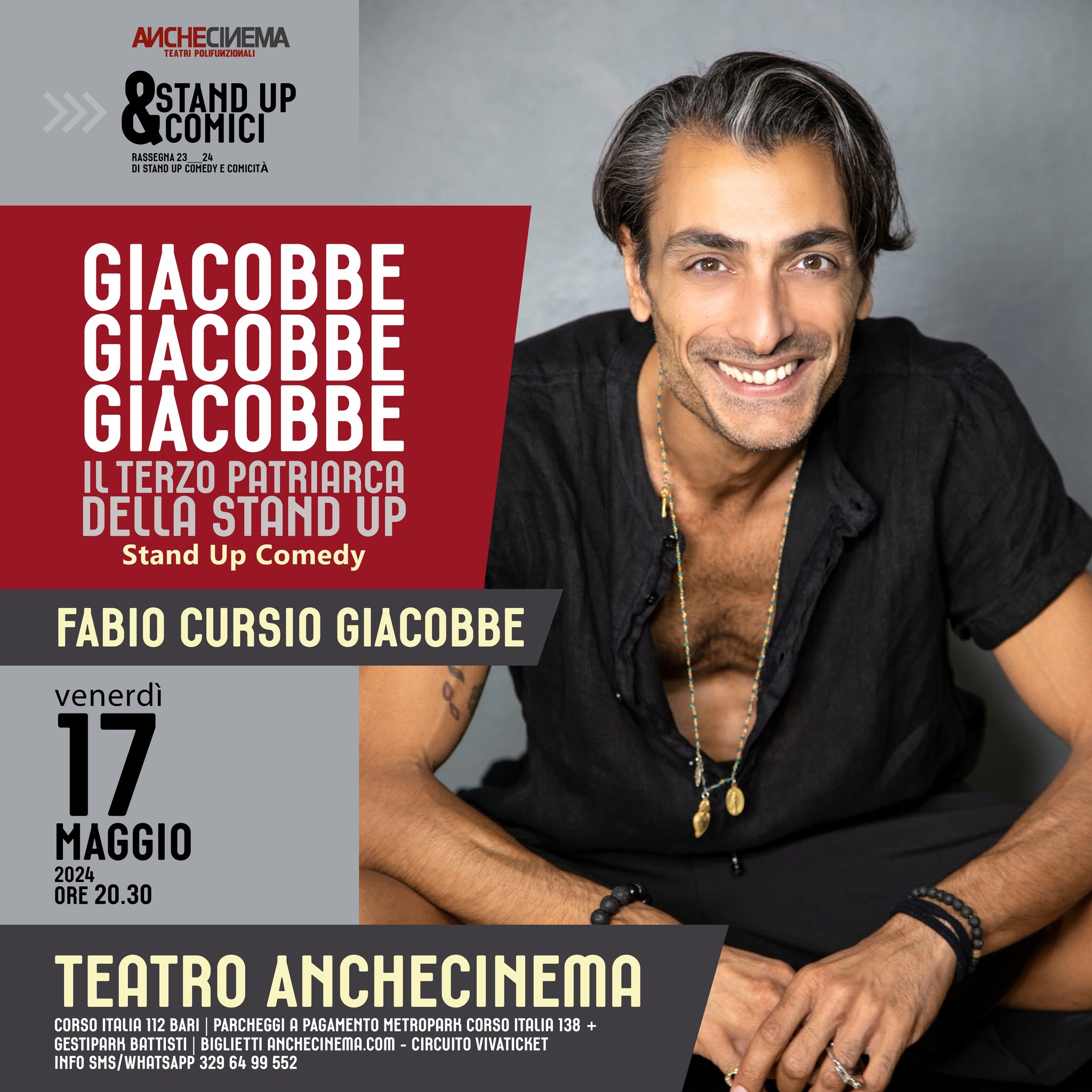 All’AncheCinema lo spettacolo di stand-up di Fabio Cursio Giacobbe