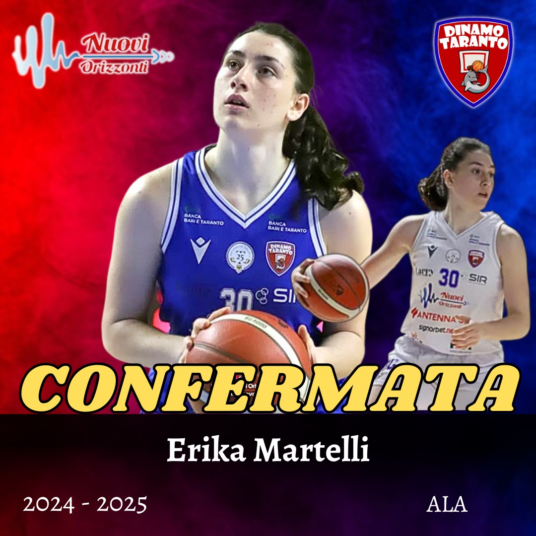 Dinamo Nuovi Orizzonti, ufficiale la conferma di Erika Martelli