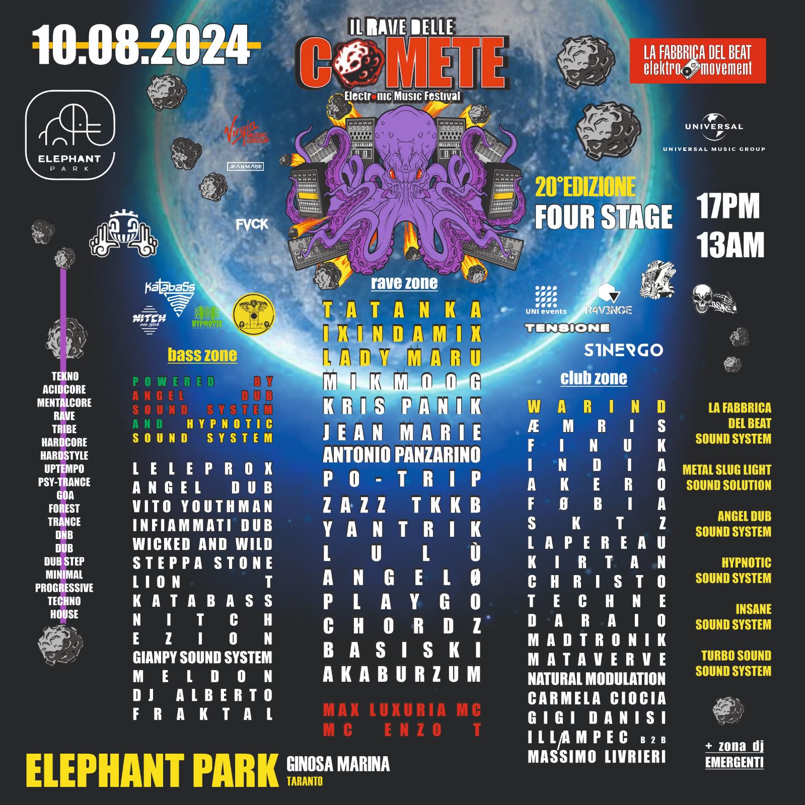 All’Elephant Park di Ginosa Marina la XX edizione del Rave delle Comete