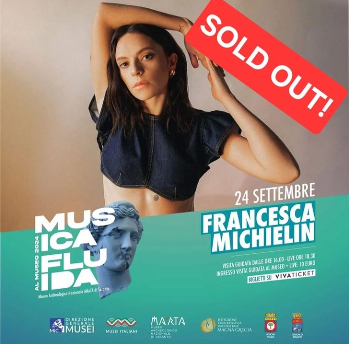 MUSICA FLUIDA – Oggi al MArTA di Taranto, c’è Francesca Michielin