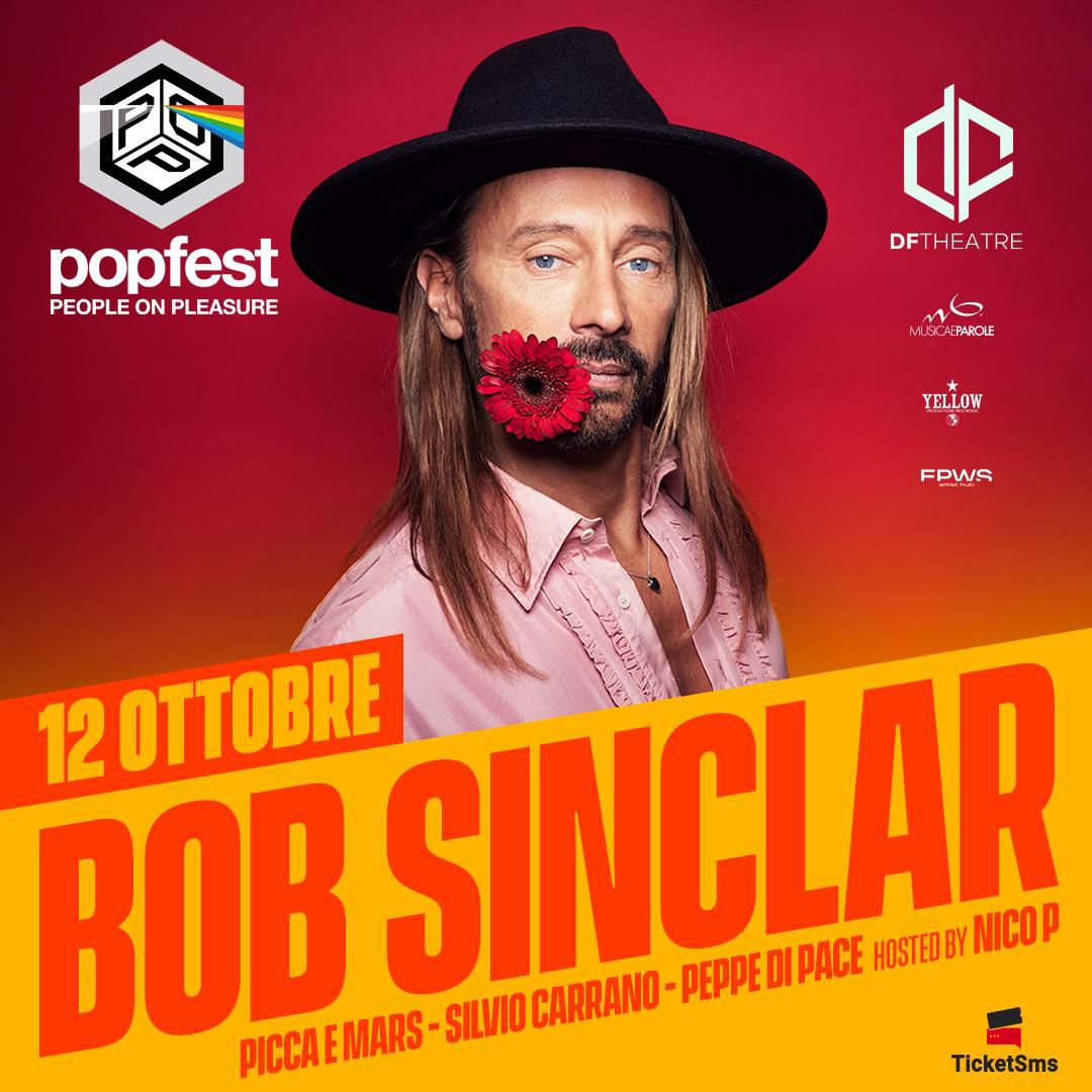 Bob Sinclar in consolle al DF Theatre di Bisceglie con il Pop Fest