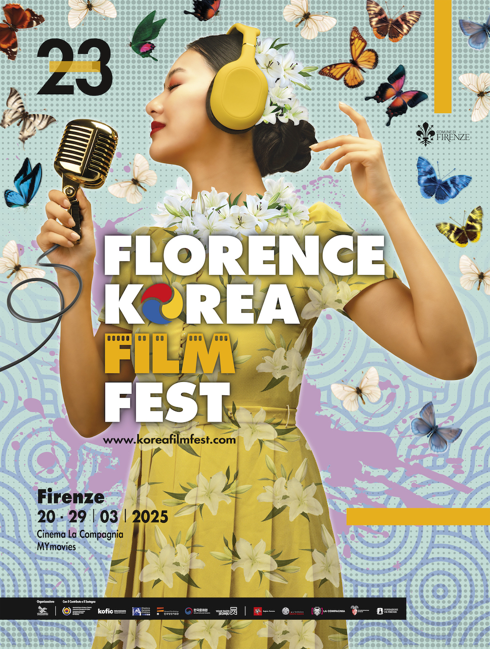 Voci e suoni dalla Corea del Sud raccontate nel manifesto della 23ma edizione del Florence Korea Film Fest