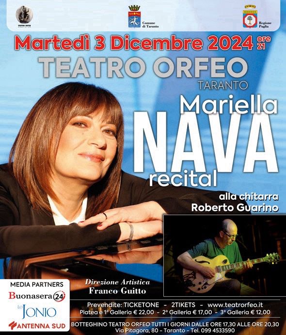 Mariella Nava in concerto al Teatro Orfeo di Taranto